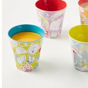 NWT Anthropologie Picnic melamine tumbler cups